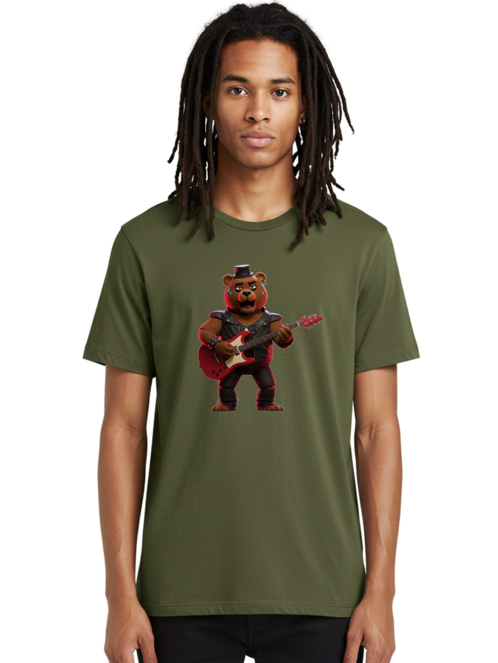 Freddy-Fazbear-4 Men'S Graphic Tee, 100% Cotton, Comfortable Casual Summer Wear, Machine Washable, Vintage Camera, Old Camera, Antique Camera, Black Camera, Classic Photography, Photography Equipment, Nostalgic Device, Film Camera, Camera Art Baf117