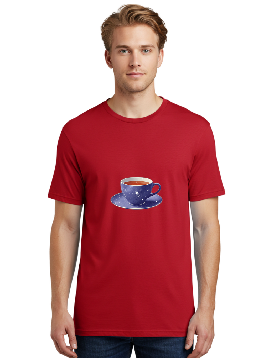 Galaxy-Tea-Cup Men'S Graphic Tee, 100% Cotton, Comfortable Casual Summer Wear, Machine Washable, Vintage Camera, Old Camera, Antique Camera, Black Camera, Classic Photography, Photography Equipment, Nostalgic Device, Film Camera, Camera Art Baf122