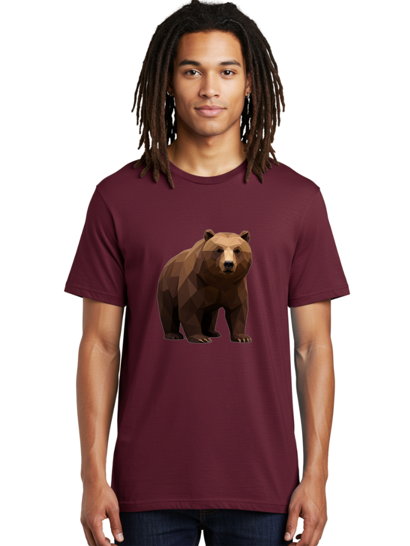 Geometric-Bear-2 Men'S Graphic Tee, 100% Cotton, Comfortable Casual Summer Wear, Machine Washable, Vintage Camera, Old Camera, Antique Camera, Black Camera, Classic Photography, Photography Equipment, Nostalgic Device, Film Camera, Camera Art Baf124
