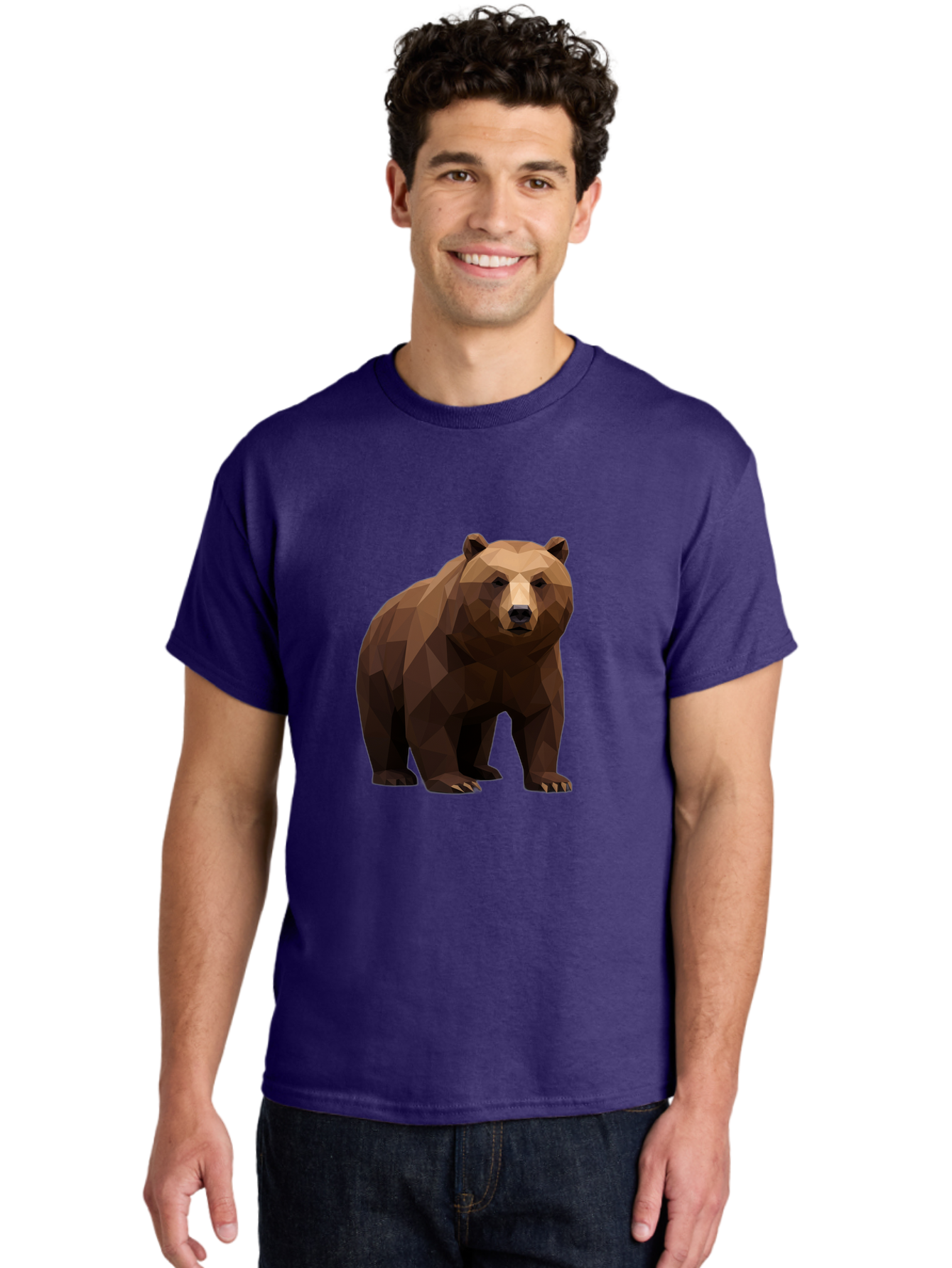 Geometric-Bear-2 Men'S Graphic Tee, 100% Cotton, Comfortable Casual Summer Wear, Machine Washable, Vintage Camera, Old Camera, Antique Camera, Black Camera, Classic Photography, Photography Equipment, Nostalgic Device, Film Camera, Camera Art Baf124