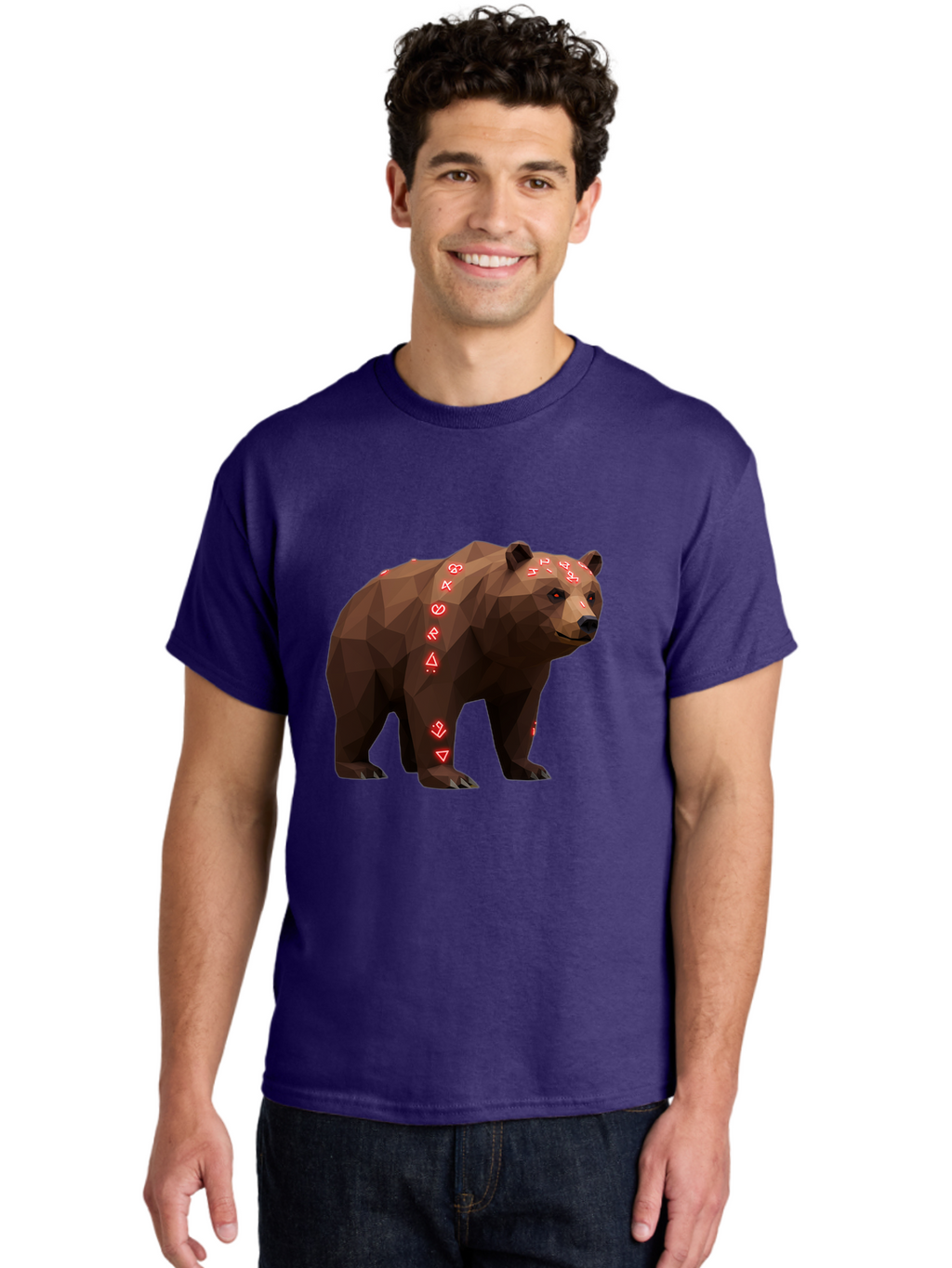 Geometric-Bear Men'S Graphic Tee, 100% Cotton, Comfortable Casual Summer Wear, Machine Washable, Vintage Camera, Old Camera, Antique Camera, Black Camera, Classic Photography, Photography Equipment, Nostalgic Device, Film Camera, Camera Art Baf125