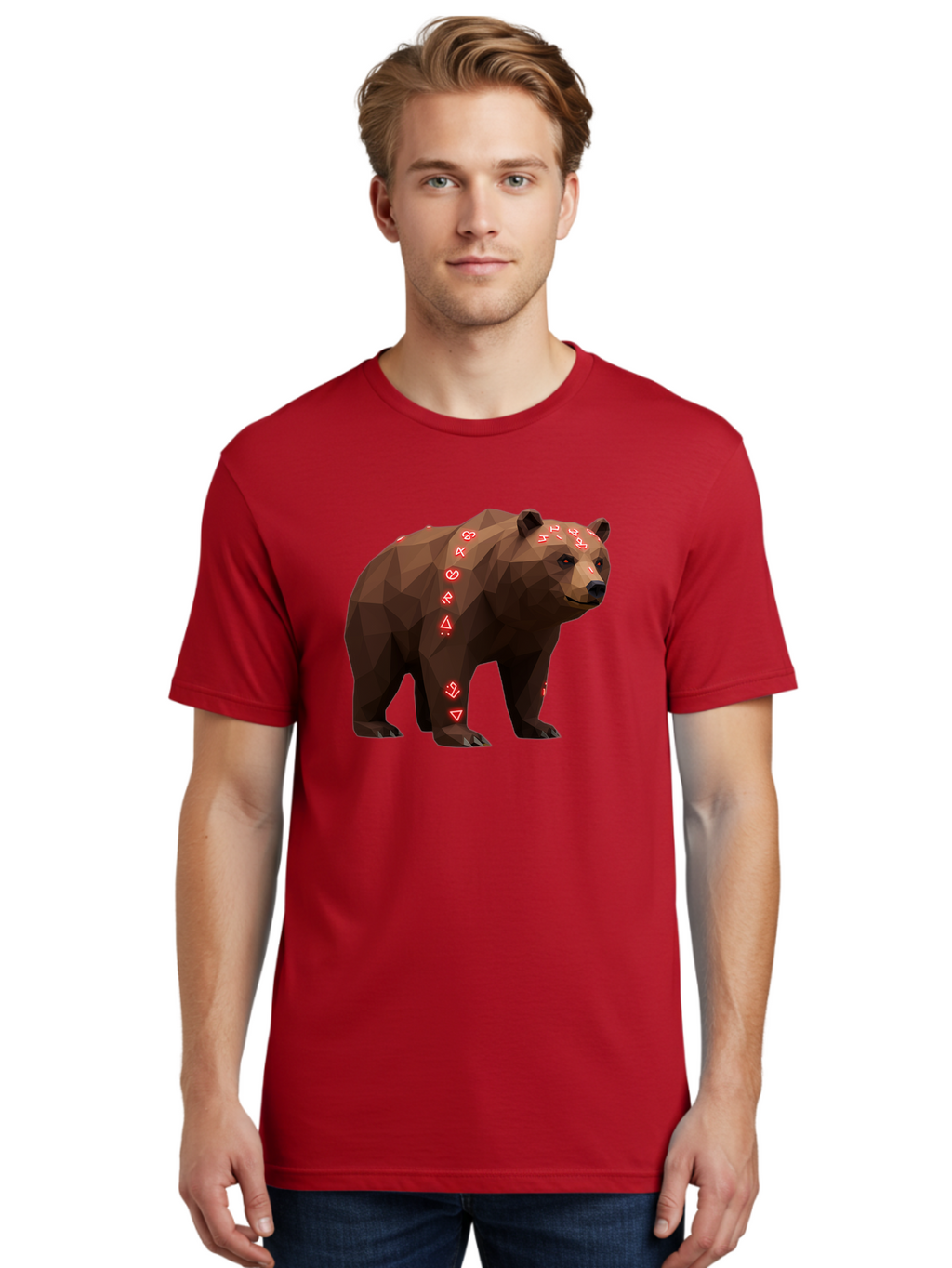 Geometric-Bear Men'S Graphic Tee, 100% Cotton, Comfortable Casual Summer Wear, Machine Washable, Vintage Camera, Old Camera, Antique Camera, Black Camera, Classic Photography, Photography Equipment, Nostalgic Device, Film Camera, Camera Art Baf125
