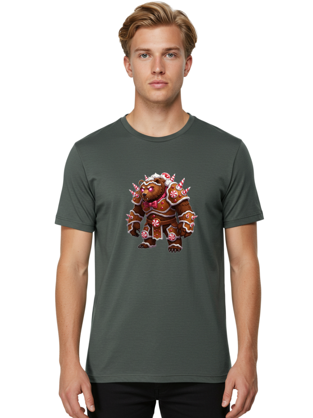 Gingerbread-Bear Men'S Graphic Tee, 100% Cotton, Comfortable Casual Summer Wear, Machine Washable, Vintage Camera, Old Camera, Antique Camera, Black Camera, Classic Photography, Photography Equipment, Nostalgic Device, Film Camera, Camera Art Baf128