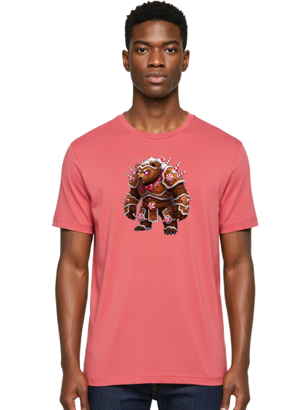 Gingerbread-Bear Men'S Graphic Tee, 100% Cotton, Comfortable Casual Summer Wear, Machine Washable, Vintage Camera, Old Camera, Antique Camera, Black Camera, Classic Photography, Photography Equipment, Nostalgic Device, Film Camera, Camera Art Baf128