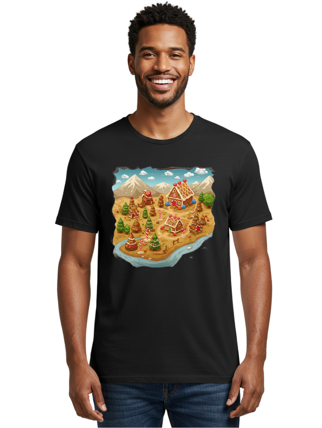 Gingerbread-Village Men'S Graphic Tee, 100% Cotton, Comfortable Casual Summer Wear, Machine Washable, Vintage Camera, Old Camera, Antique Camera, Black Camera, Classic Photography, Photography Equipment, Nostalgic Device, Film Camera, Baf129