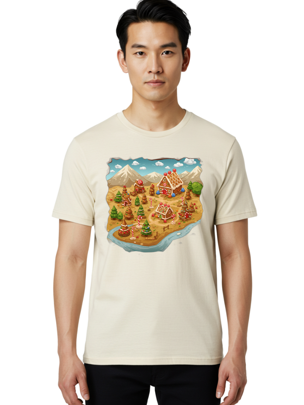 Gingerbread-Village Men'S Graphic Tee, 100% Cotton, Comfortable Casual Summer Wear, Machine Washable, Vintage Camera, Old Camera, Antique Camera, Black Camera, Classic Photography, Photography Equipment, Nostalgic Device, Film Camera, Baf129