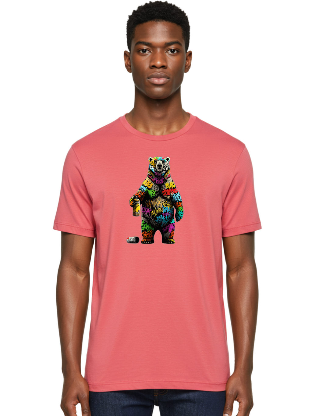 Graffiti-Bear Men'S Graphic Tee, 100% Cotton, Comfortable Casual Summer Wear, Machine Washable, Vintage Camera, Old Camera, Antique Camera, Black Camera, Classic Photography, Photography Equipment, Nostalgic Device, Film Camera, Camera Art Baf135