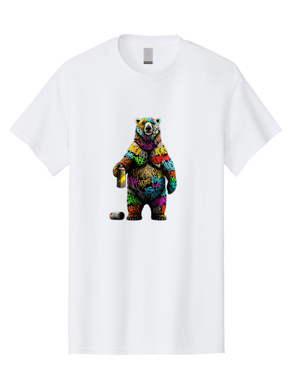 Graffiti-Bear Men'S Graphic Tee, 100% Cotton, Comfortable Casual Summer Wear, Machine Washable, Vintage Camera, Old Camera, Antique Camera, Black Camera, Classic Photography, Photography Equipment, Nostalgic Device, Film Camera, Camera Art Baf135