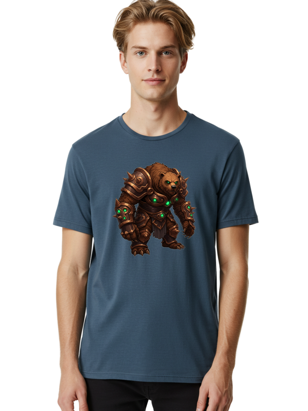 Guardian-Bear-1 Men'S Graphic Tee, 100% Cotton, Comfortable Casual Summer Wear, Machine Washable, Vintage Camera, Old Camera, Antique Camera, Black Camera, Classic Photography, Photography Equipment, Nostalgic Device, Film Camera, Camera Art Baf140