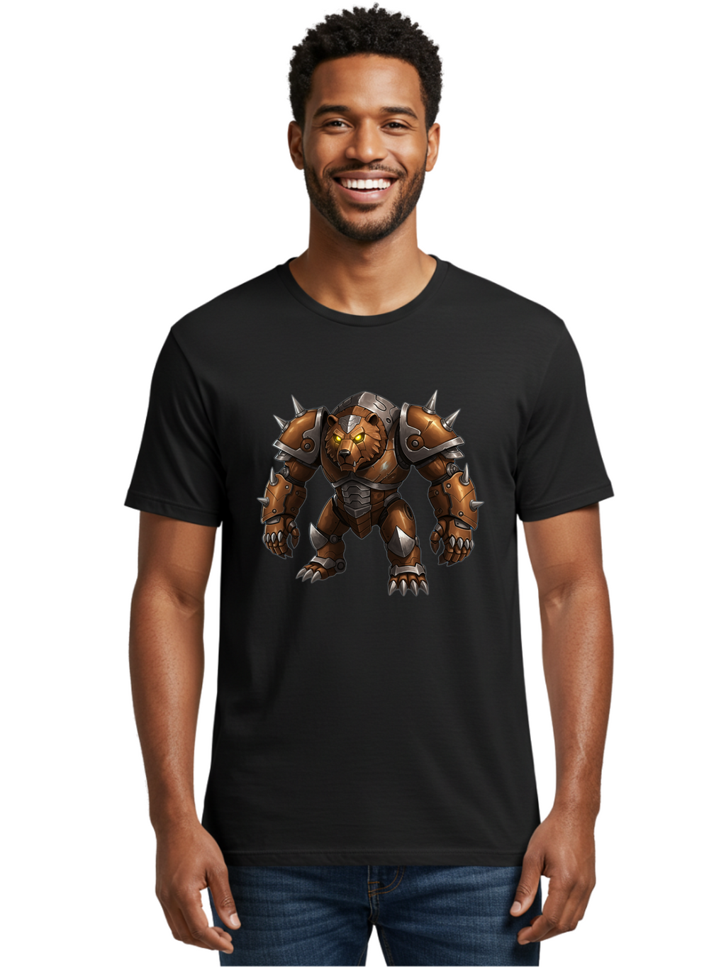 Iron-Bear Men'S Graphic Tee, 100% Cotton, Comfortable Casual Summer Wear, Machine Washable, Vintage Camera, Old Camera, Antique Camera, Black Camera, Classic Photography, Photography Equipment, Nostalgic Device, Film Camera, Camera Art Baf152