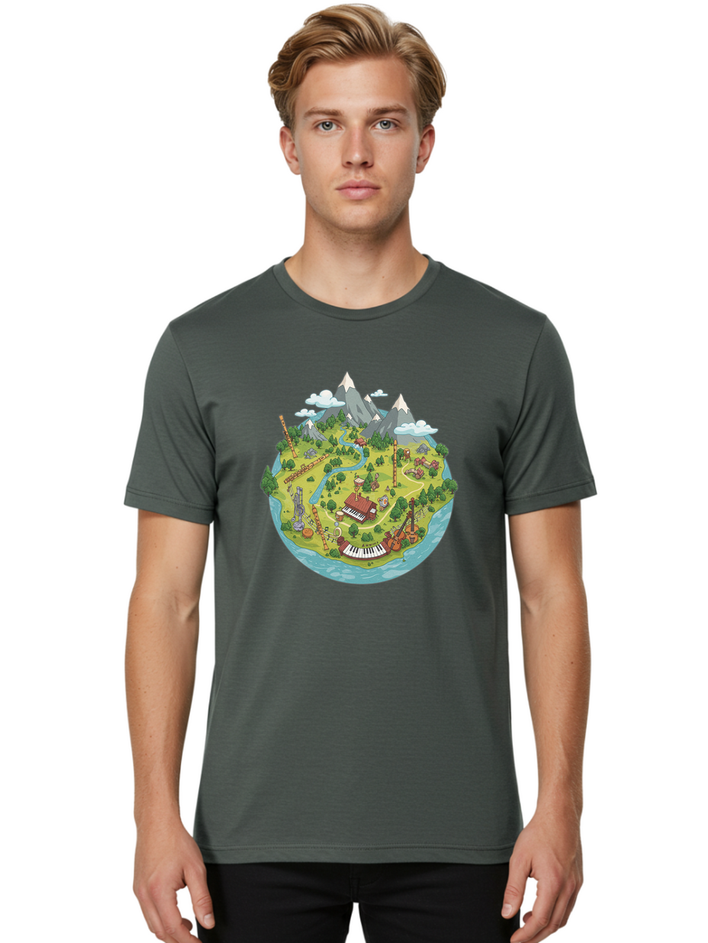 Island-Music-Scene Men'S Graphic Tee, 100% Cotton, Comfortable Casual Summer Wear, Machine Washable, Vintage Camera, Old Camera, Antique Camera, Black Camera, Classic Photography, Photography Equipment, Nostalgic Device, Film Camera, Baf153