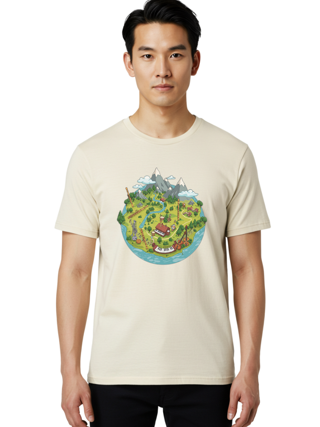 Island-Music-Scene Men'S Graphic Tee, 100% Cotton, Comfortable Casual Summer Wear, Machine Washable, Vintage Camera, Old Camera, Antique Camera, Black Camera, Classic Photography, Photography Equipment, Nostalgic Device, Film Camera, Baf153