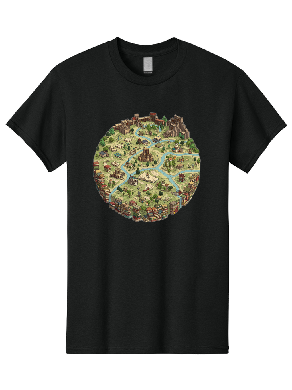 Isometric-Village Men'S Graphic Tee, 100% Cotton, Comfortable Casual Summer Wear, Machine Washable, Vintage Camera, Old Camera, Antique Camera, Black Camera, Classic Photography, Photography Equipment, Nostalgic Device, Film Camera, Camera Art Baf154