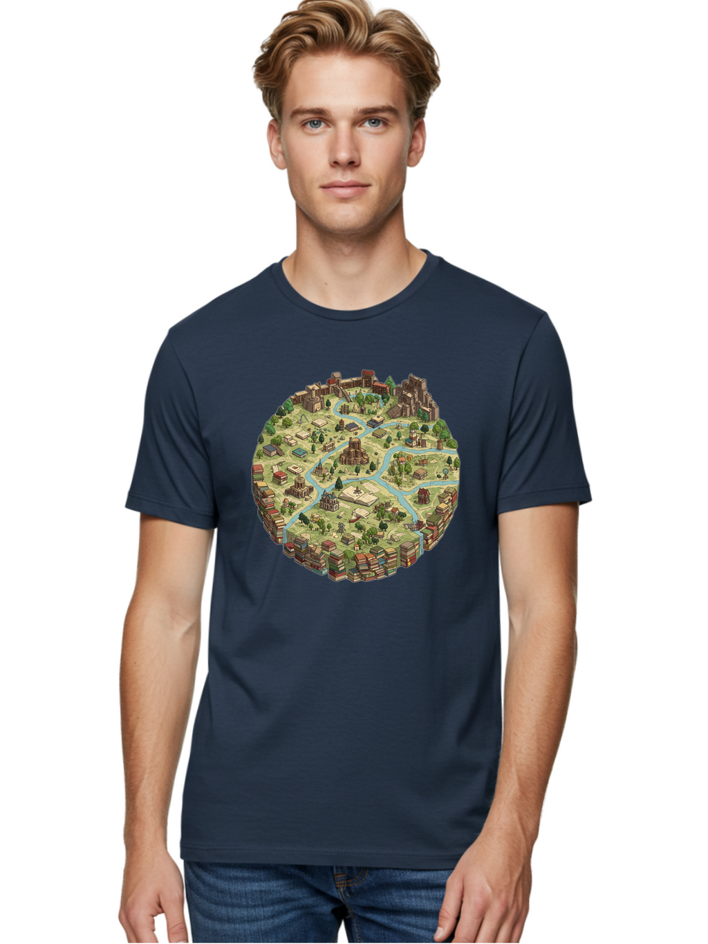 Isometric-Village Men'S Graphic Tee, 100% Cotton, Comfortable Casual Summer Wear, Machine Washable, Vintage Camera, Old Camera, Antique Camera, Black Camera, Classic Photography, Photography Equipment, Nostalgic Device, Film Camera, Camera Art Baf154