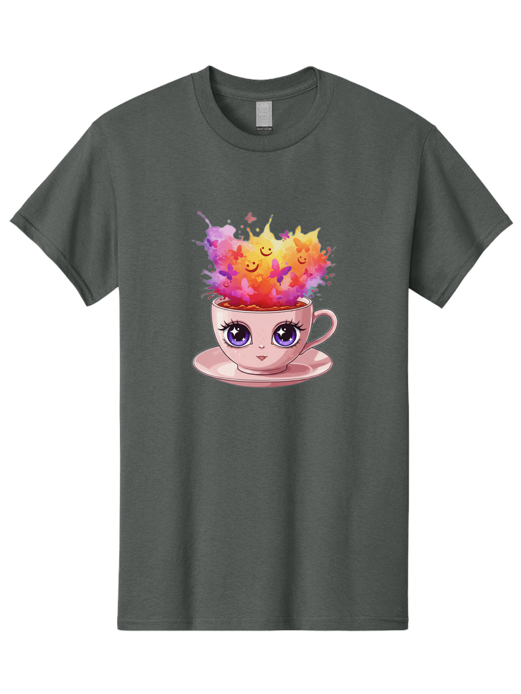 Kawaii-Coffee-Cup Men'S Graphic Tee, 100% Cotton, Comfortable Casual Summer Wear, Machine Washable, Vintage Camera, Old Camera, Antique Camera, Black Camera, Classic Photography, Photography Equipment, Nostalgic Device, Film Camera, Camera Art Baf158