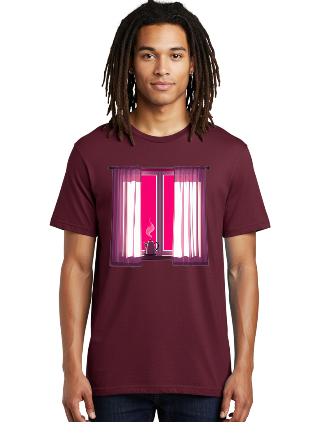 Kettle-On-Windowsill Men'S Graphic Tee, 100% Cotton, Comfortable Casual Summer Wear, Machine Washable, Vintage Camera, Old Camera, Antique Camera, Black Camera, Classic Photography, Photography Equipment, Nostalgic Device, Film Camera, Baf161