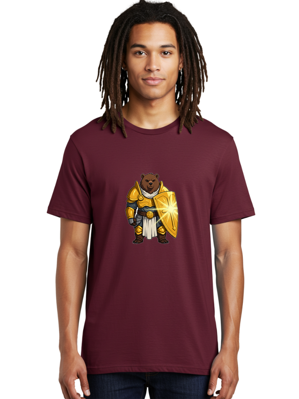 Knight-Bear-1 Men'S Graphic Tee, 100% Cotton, Comfortable Casual Summer Wear, Machine Washable, Vintage Camera, Old Camera, Antique Camera, Black Camera, Classic Photography, Photography Equipment, Nostalgic Device, Film Camera, Camera Art Baf165