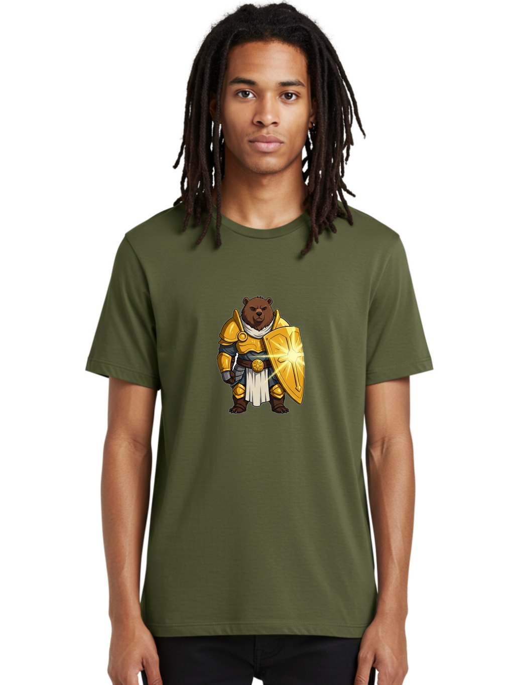Knight-Bear-1 Men'S Graphic Tee, 100% Cotton, Comfortable Casual Summer Wear, Machine Washable, Vintage Camera, Old Camera, Antique Camera, Black Camera, Classic Photography, Photography Equipment, Nostalgic Device, Film Camera, Camera Art Baf165