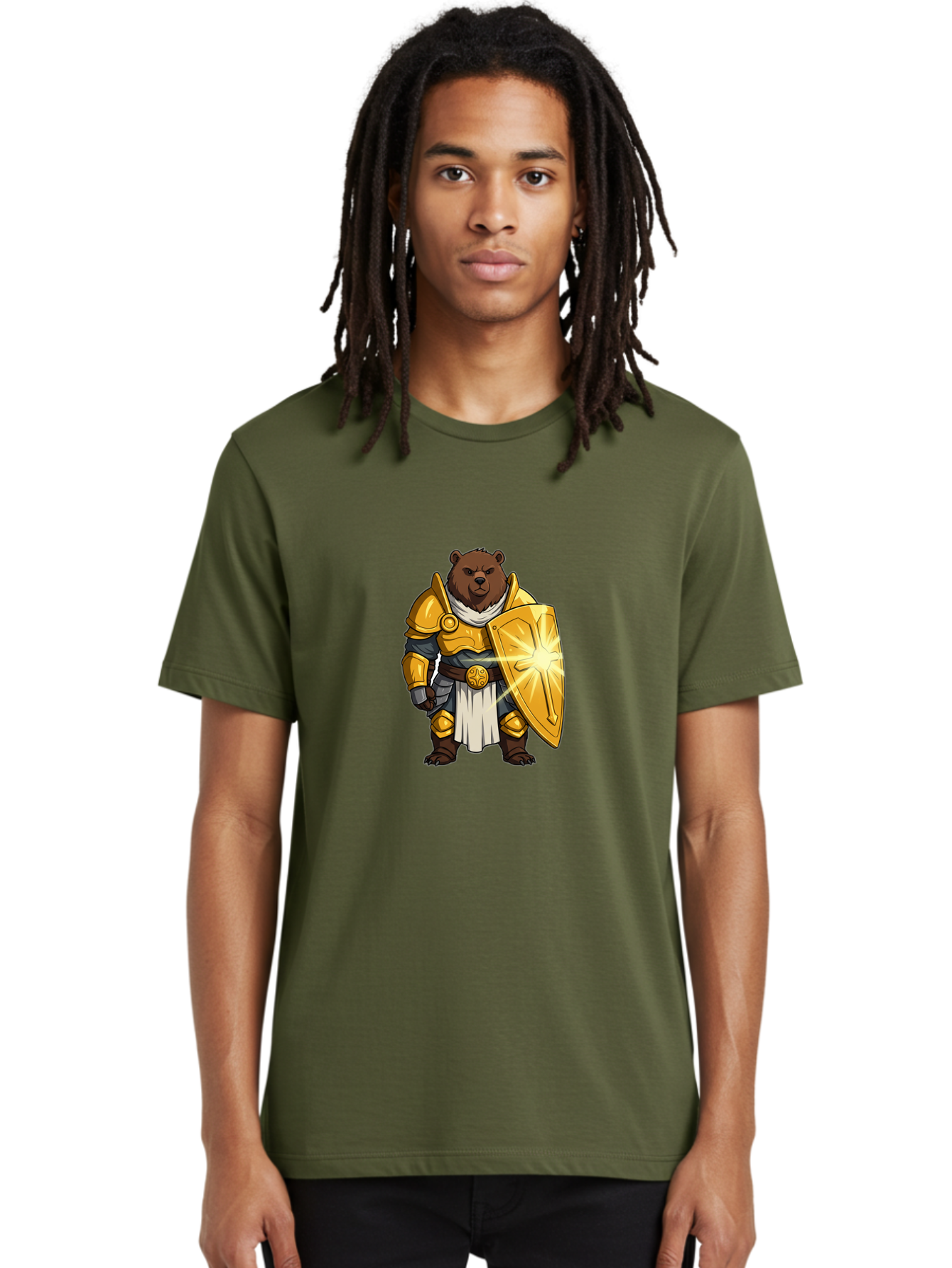Knight-Bear-1 Men'S Graphic Tee, 100% Cotton, Comfortable Casual Summer Wear, Machine Washable, Vintage Camera, Old Camera, Antique Camera, Black Camera, Classic Photography, Photography Equipment, Nostalgic Device, Film Camera, Camera Art Baf165