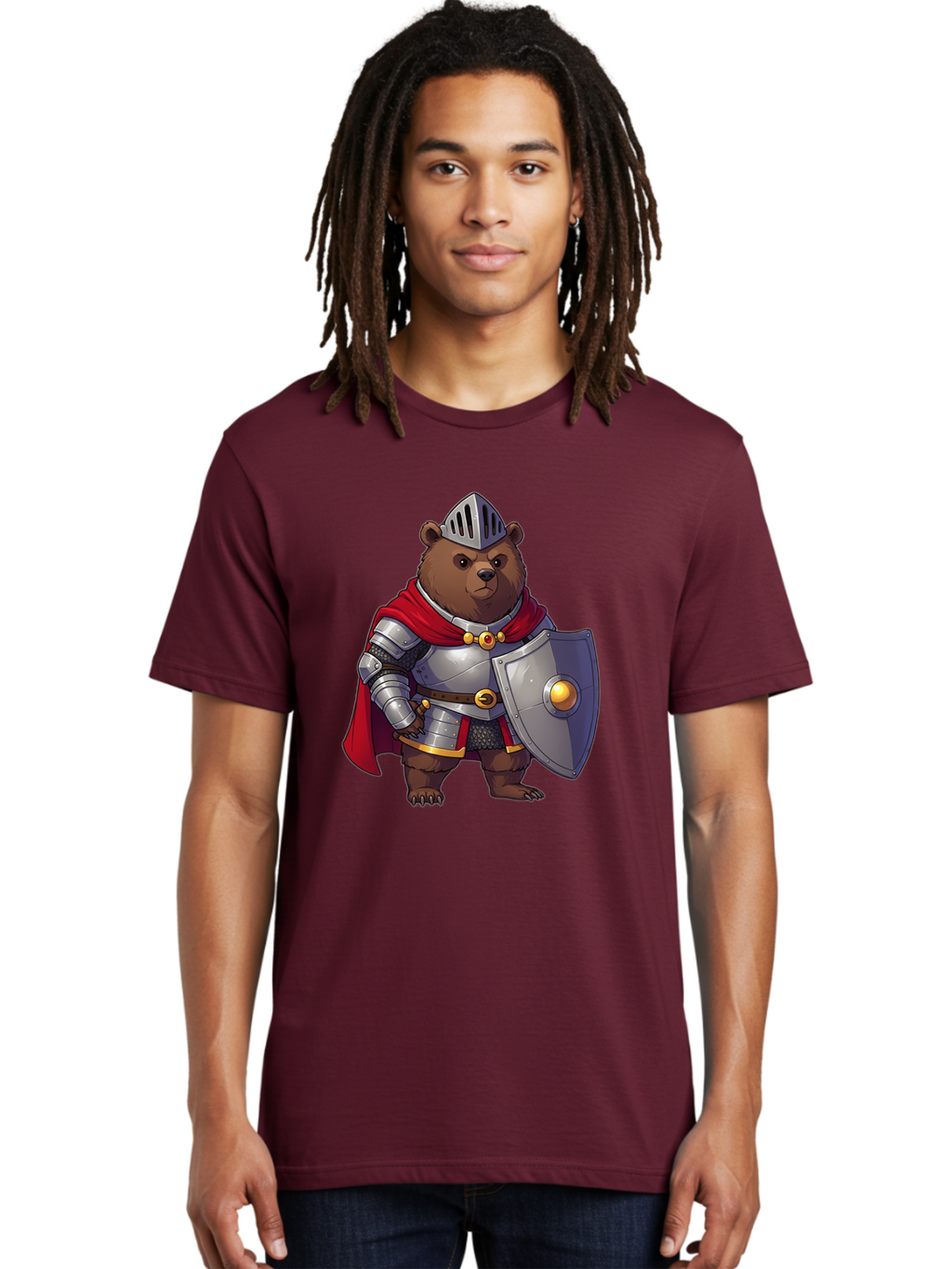 Knight-Bear-2 Men'S Graphic Tee, 100% Cotton, Comfortable Casual Summer Wear, Machine Washable, Vintage Camera, Old Camera, Antique Camera, Black Camera, Classic Photography, Photography Equipment, Nostalgic Device, Film Camera, Camera Art Baf166