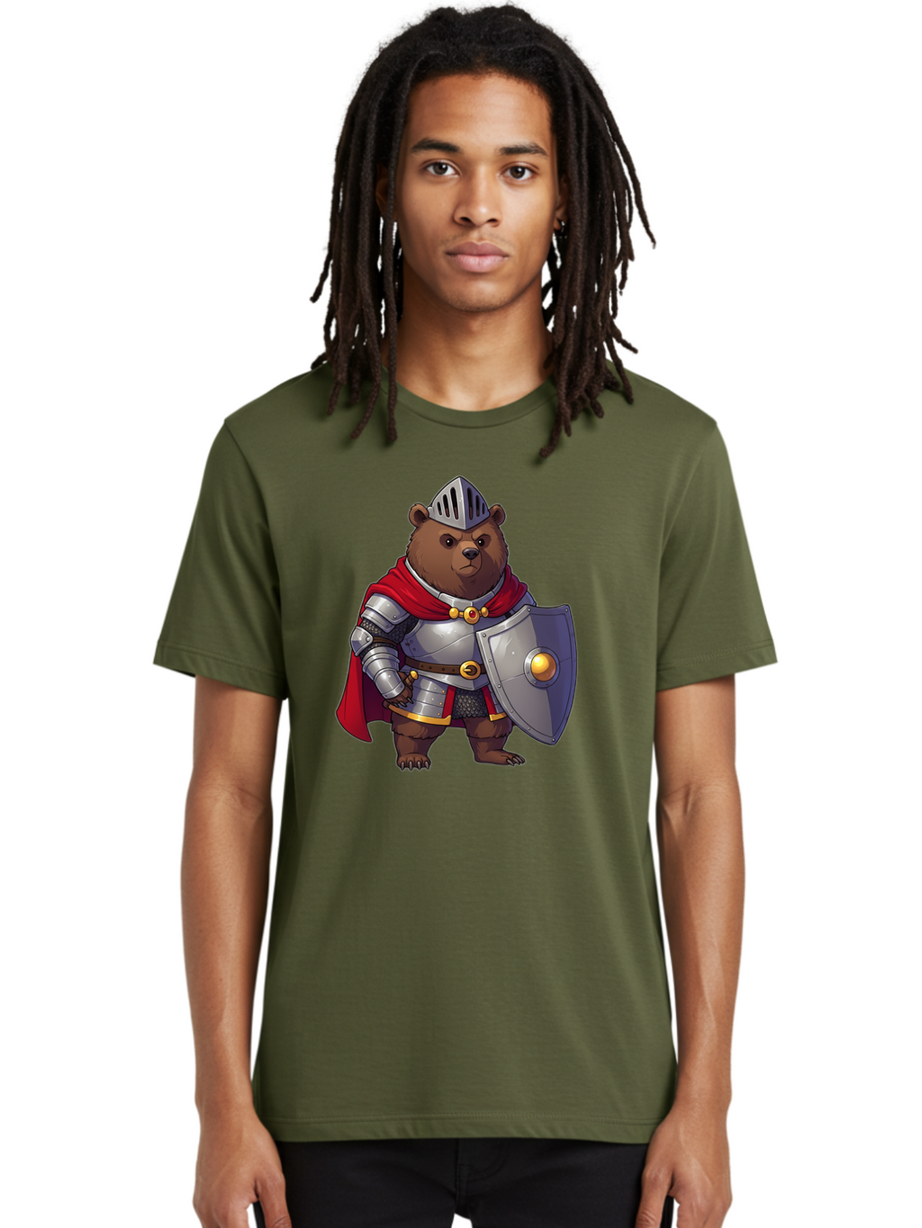 Knight-Bear-2 Men'S Graphic Tee, 100% Cotton, Comfortable Casual Summer Wear, Machine Washable, Vintage Camera, Old Camera, Antique Camera, Black Camera, Classic Photography, Photography Equipment, Nostalgic Device, Film Camera, Camera Art Baf166