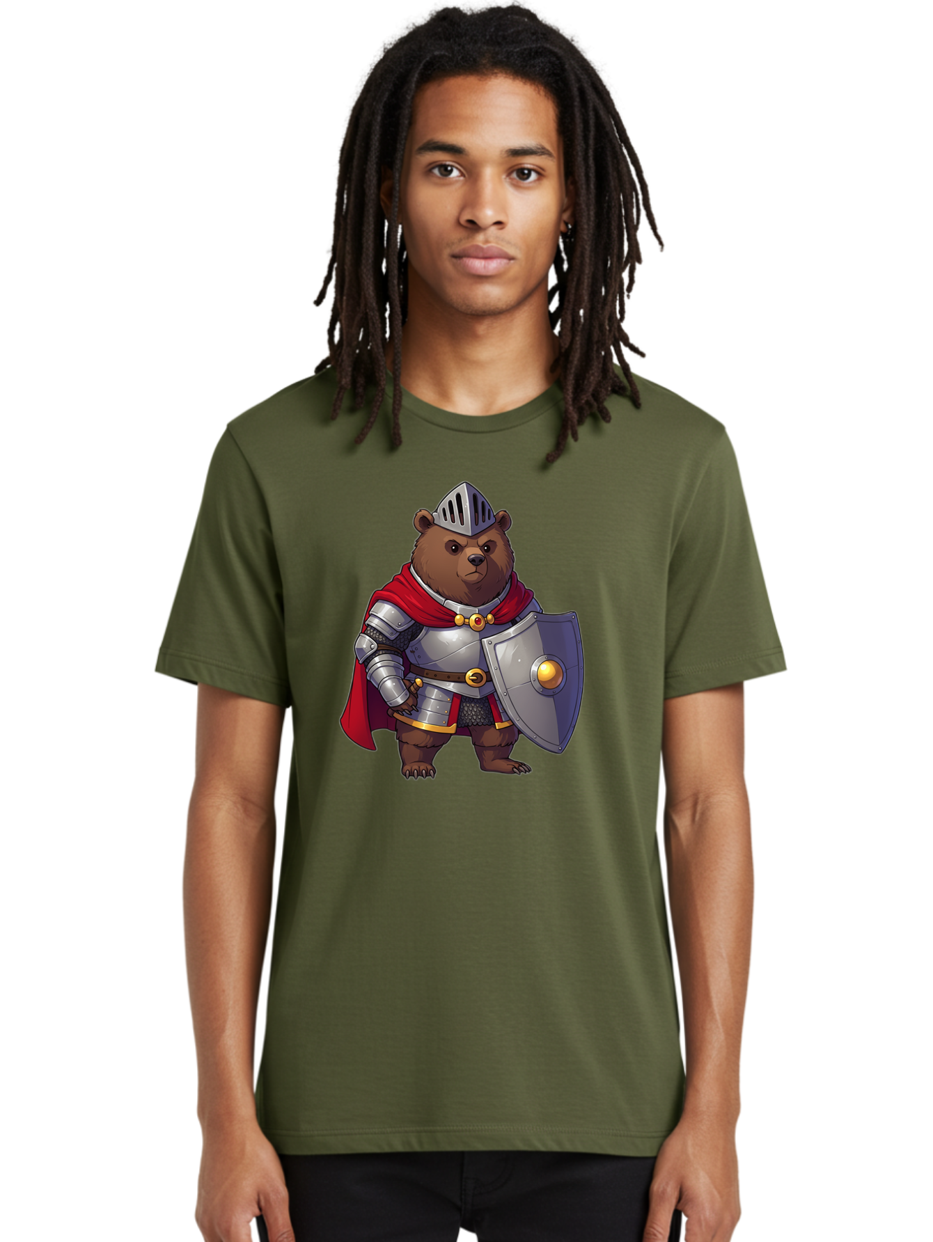 Knight-Bear-2 Men'S Graphic Tee, 100% Cotton, Comfortable Casual Summer Wear, Machine Washable, Vintage Camera, Old Camera, Antique Camera, Black Camera, Classic Photography, Photography Equipment, Nostalgic Device, Film Camera, Camera Art Baf166