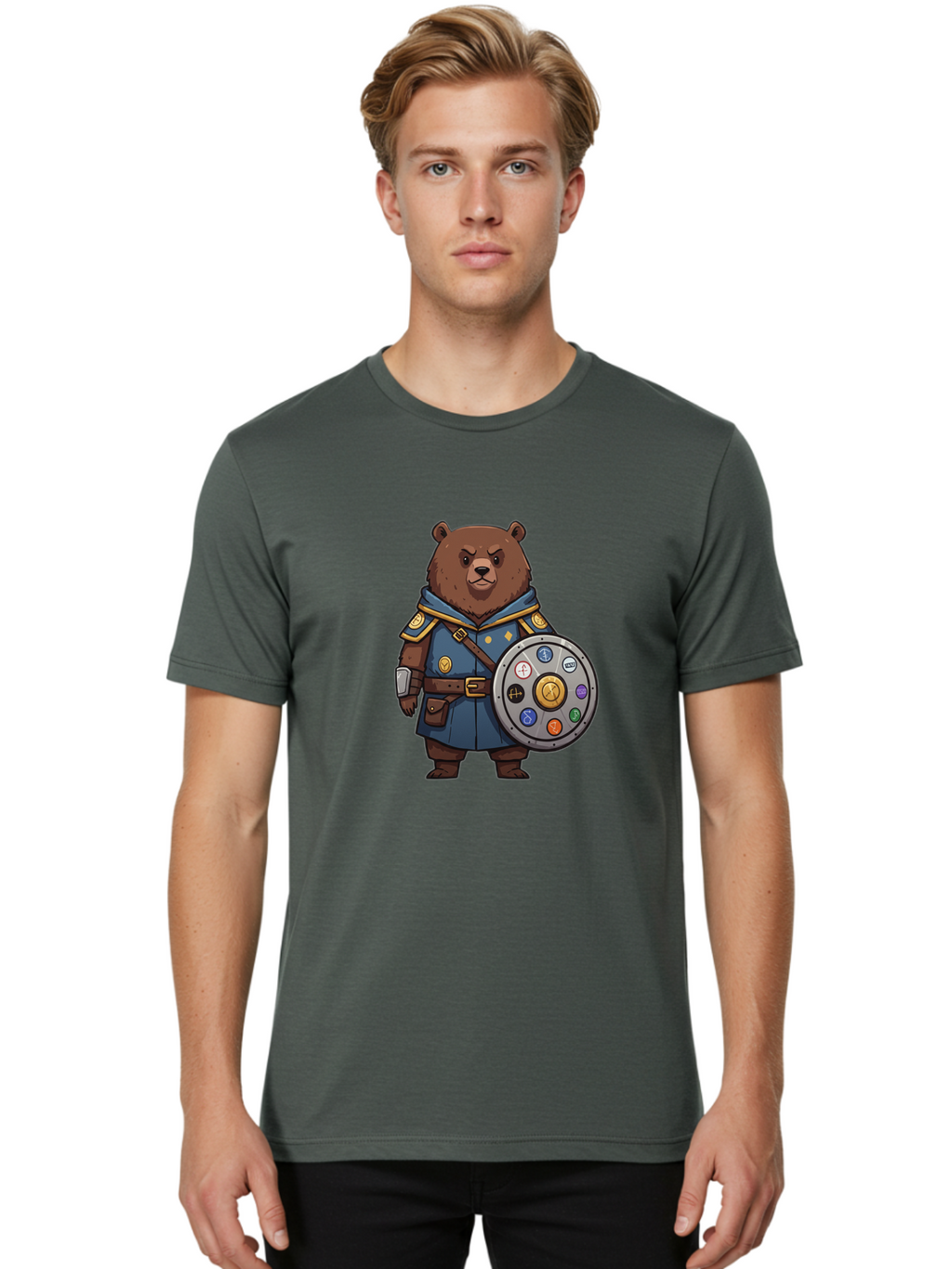Knights-Bear Men'S Graphic Tee, 100% Cotton, Comfortable Casual Summer Wear, Machine Washable, Vintage Camera, Old Camera, Antique Camera, Black Camera, Classic Photography, Photography Equipment, Nostalgic Device, Film Camera, Camera Art Baf168