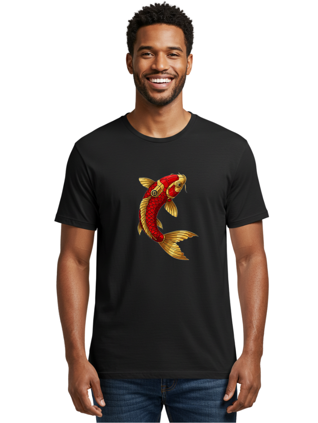 Koi-Fish-2 Men'S Graphic Tee, 100% Cotton, Comfortable Casual Summer Wear, Machine Washable, Vintage Camera, Old Camera, Antique Camera, Black Camera, Classic Photography, Photography Equipment, Nostalgic Device, Film Camera, Camera Art Baf170
