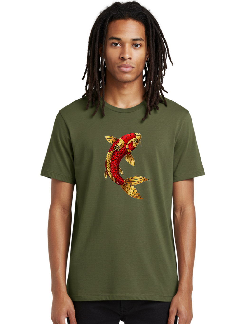 Koi-Fish-2 Men'S Graphic Tee, 100% Cotton, Comfortable Casual Summer Wear, Machine Washable, Vintage Camera, Old Camera, Antique Camera, Black Camera, Classic Photography, Photography Equipment, Nostalgic Device, Film Camera, Camera Art Baf170