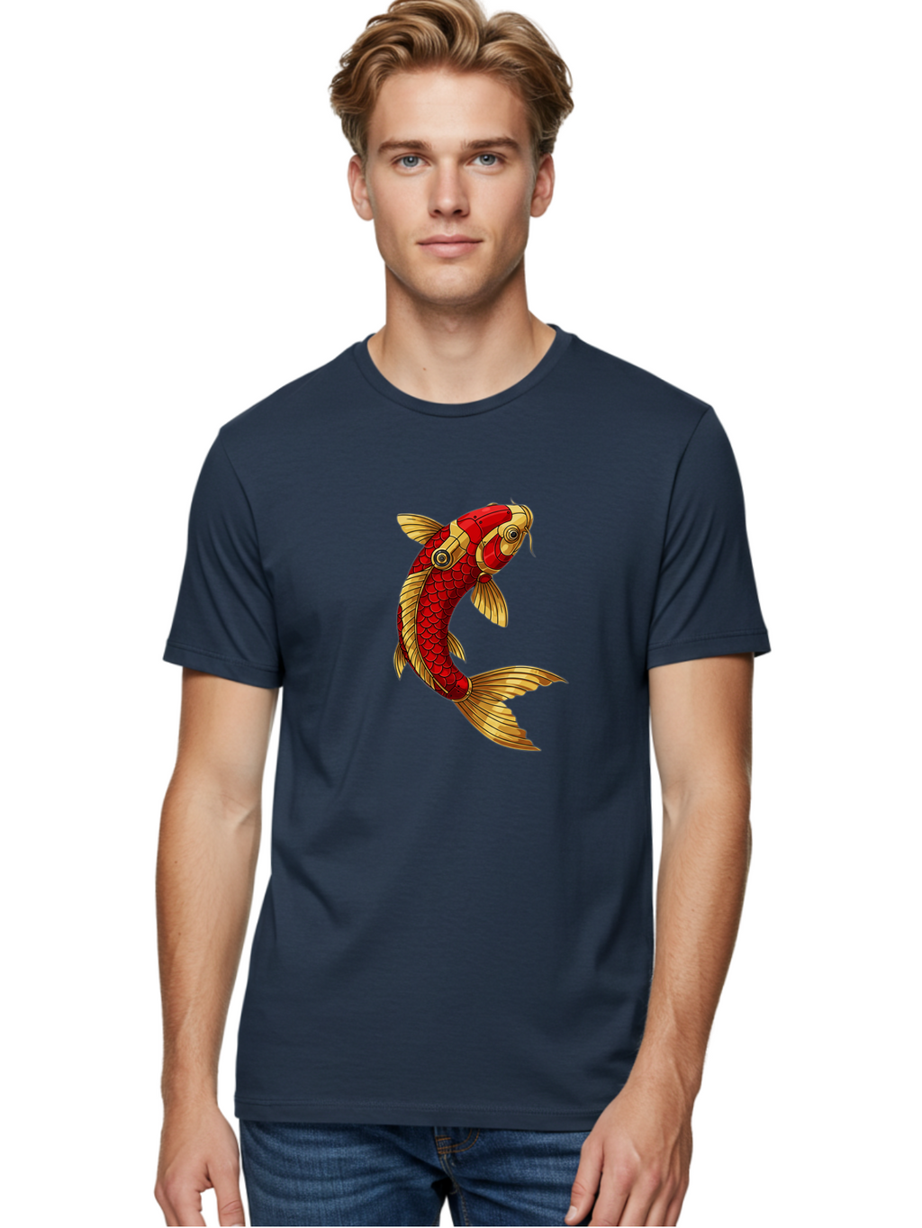 Koi-Fish-2 Men'S Graphic Tee, 100% Cotton, Comfortable Casual Summer Wear, Machine Washable, Vintage Camera, Old Camera, Antique Camera, Black Camera, Classic Photography, Photography Equipment, Nostalgic Device, Film Camera, Camera Art Baf170