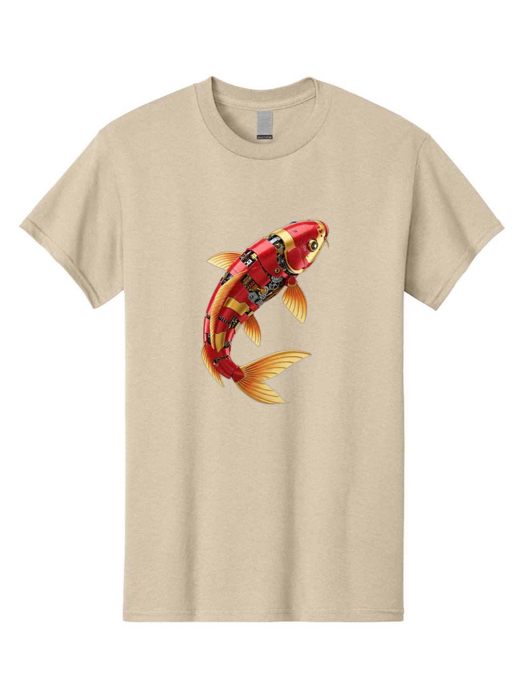 Koi-Fish-Robot-1 Men'S Graphic Tee, 100% Cotton, Comfortable Casual Summer Wear, Machine Washable, Vintage Camera, Old Camera, Antique Camera, Black Camera, Classic Photography, Photography Equipment, Nostalgic Device, Film Camera, Camera Art Baf171
