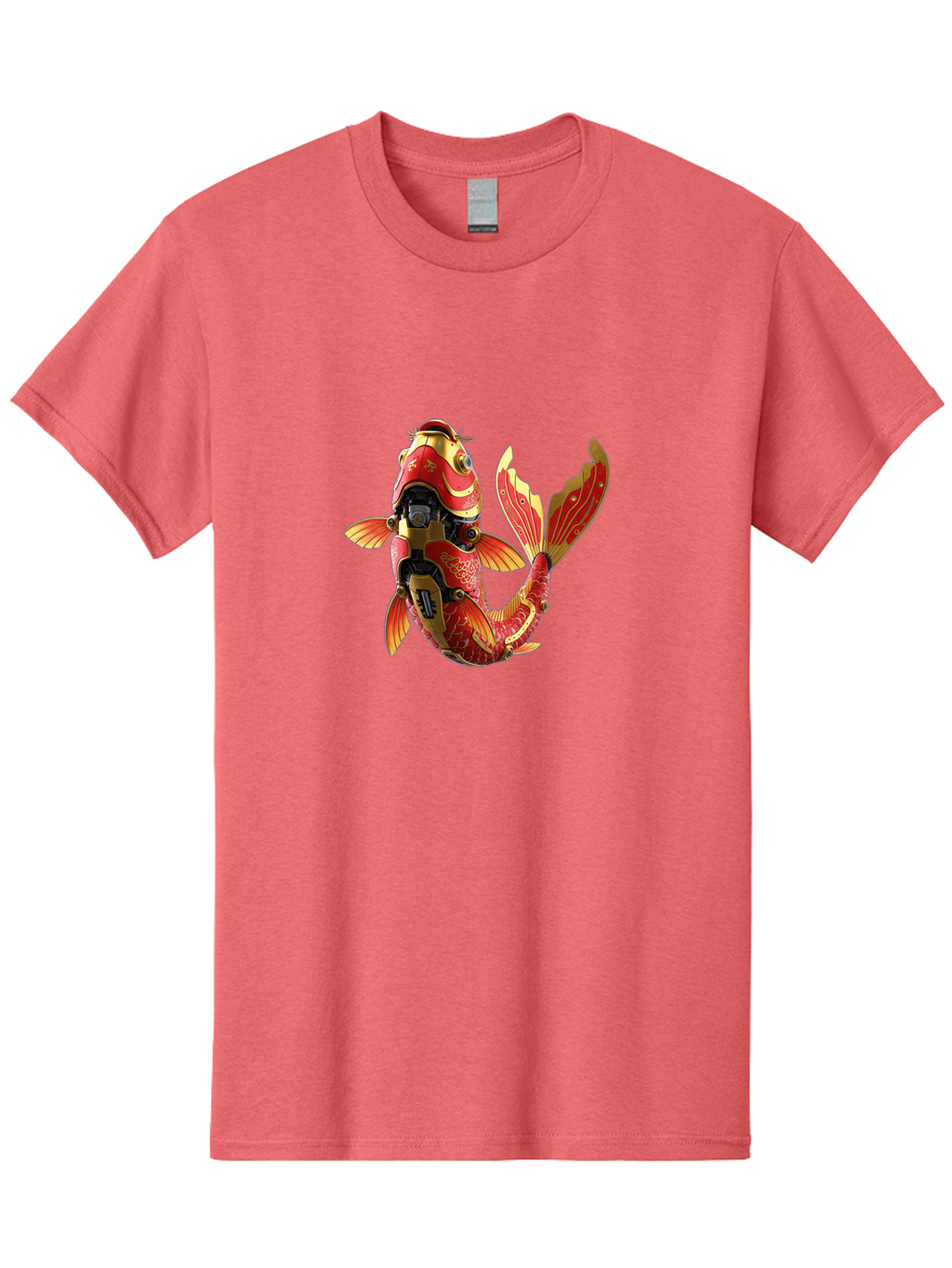 Koi-Fish-Robot-2 Men'S Graphic Tee, 100% Cotton, Comfortable Casual Summer Wear, Machine Washable, Vintage Camera, Old Camera, Antique Camera, Black Camera, Classic Photography, Photography Equipment, Nostalgic Device, Film Camera, Camera Art Baf172