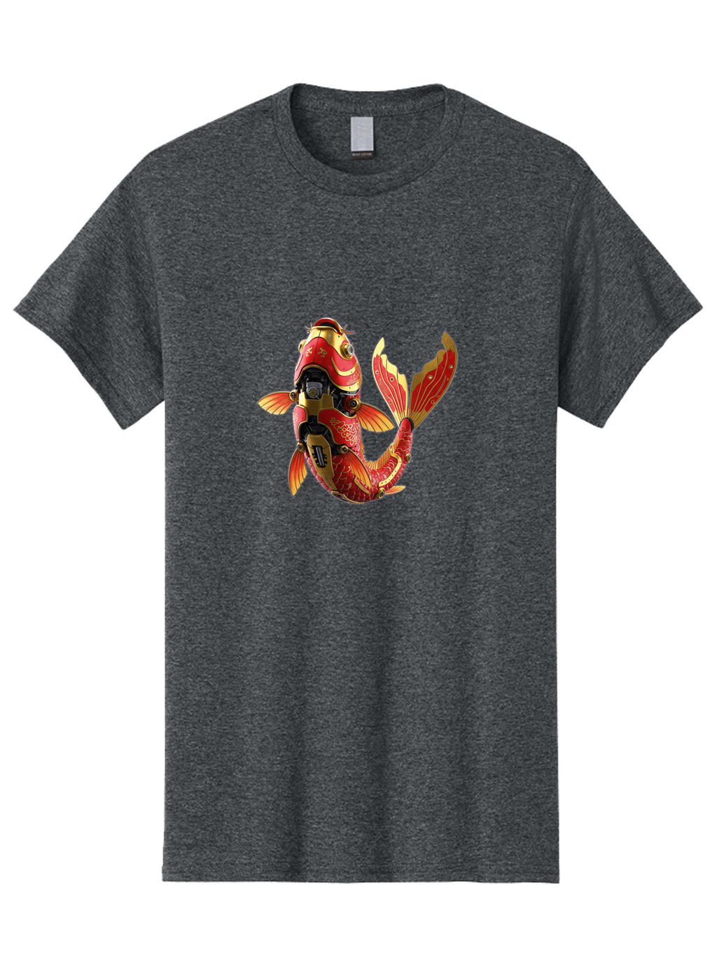 Koi-Fish-Robot-2 Men'S Graphic Tee, 100% Cotton, Comfortable Casual Summer Wear, Machine Washable, Vintage Camera, Old Camera, Antique Camera, Black Camera, Classic Photography, Photography Equipment, Nostalgic Device, Film Camera, Camera Art Baf172