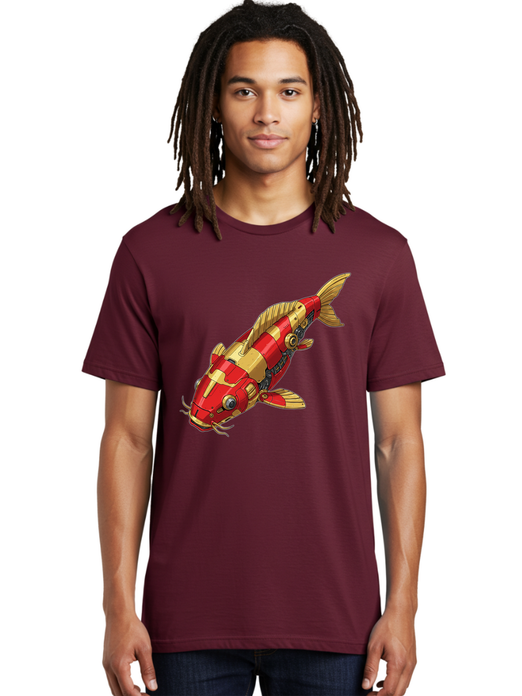 Koi-Fish-Robot Men'S Graphic Tee, 100% Cotton, Comfortable Casual Summer Wear, Machine Washable, Vintage Camera, Old Camera, Antique Camera, Black Camera, Classic Photography, Photography Equipment, Nostalgic Device, Film Camera, Camera Art Baf173