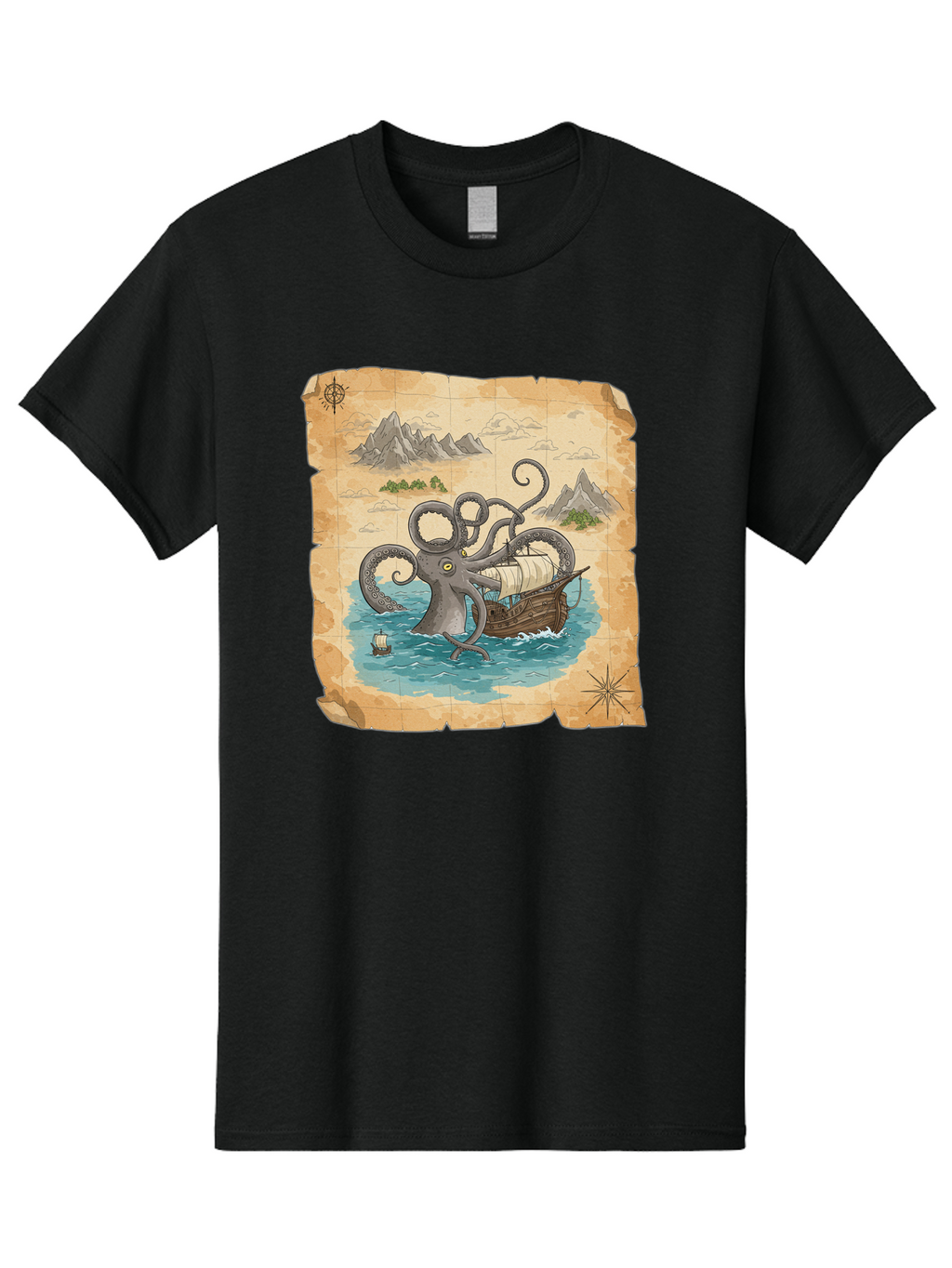 Kraken-Attack Men'S Graphic Tee, 100% Cotton, Comfortable Casual Summer Wear, Machine Washable, Vintage Camera, Old Camera, Antique Camera, Black Camera, Classic Photography, Photography Equipment, Nostalgic Device, Film Camera, Camera Art Baf175