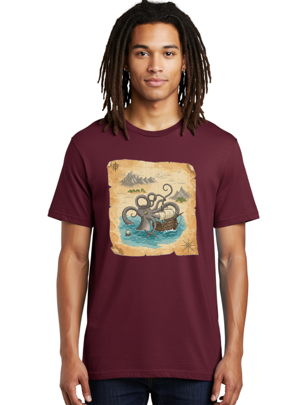 Kraken-Attack Men'S Graphic Tee, 100% Cotton, Comfortable Casual Summer Wear, Machine Washable, Vintage Camera, Old Camera, Antique Camera, Black Camera, Classic Photography, Photography Equipment, Nostalgic Device, Film Camera, Camera Art Baf175