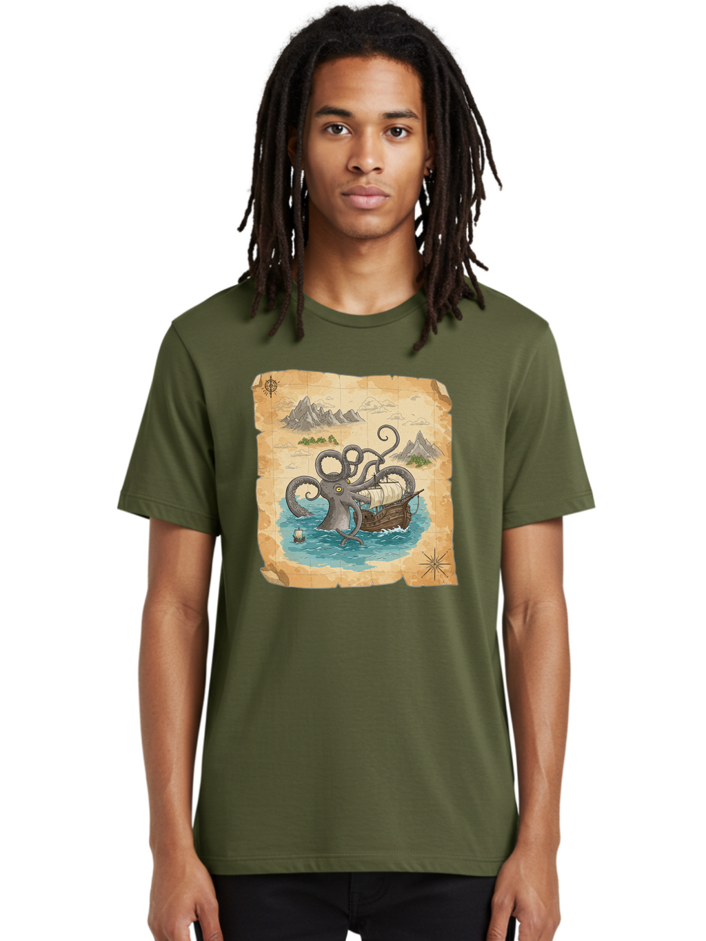 Kraken-Attack Men'S Graphic Tee, 100% Cotton, Comfortable Casual Summer Wear, Machine Washable, Vintage Camera, Old Camera, Antique Camera, Black Camera, Classic Photography, Photography Equipment, Nostalgic Device, Film Camera, Camera Art Baf175