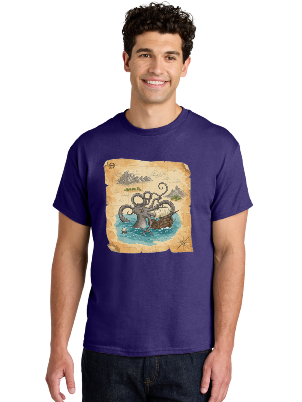 Kraken-Attack Men'S Graphic Tee, 100% Cotton, Comfortable Casual Summer Wear, Machine Washable, Vintage Camera, Old Camera, Antique Camera, Black Camera, Classic Photography, Photography Equipment, Nostalgic Device, Film Camera, Camera Art Baf175