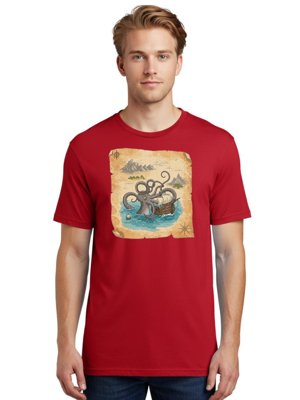 Kraken-Attack Men'S Graphic Tee, 100% Cotton, Comfortable Casual Summer Wear, Machine Washable, Vintage Camera, Old Camera, Antique Camera, Black Camera, Classic Photography, Photography Equipment, Nostalgic Device, Film Camera, Camera Art Baf175