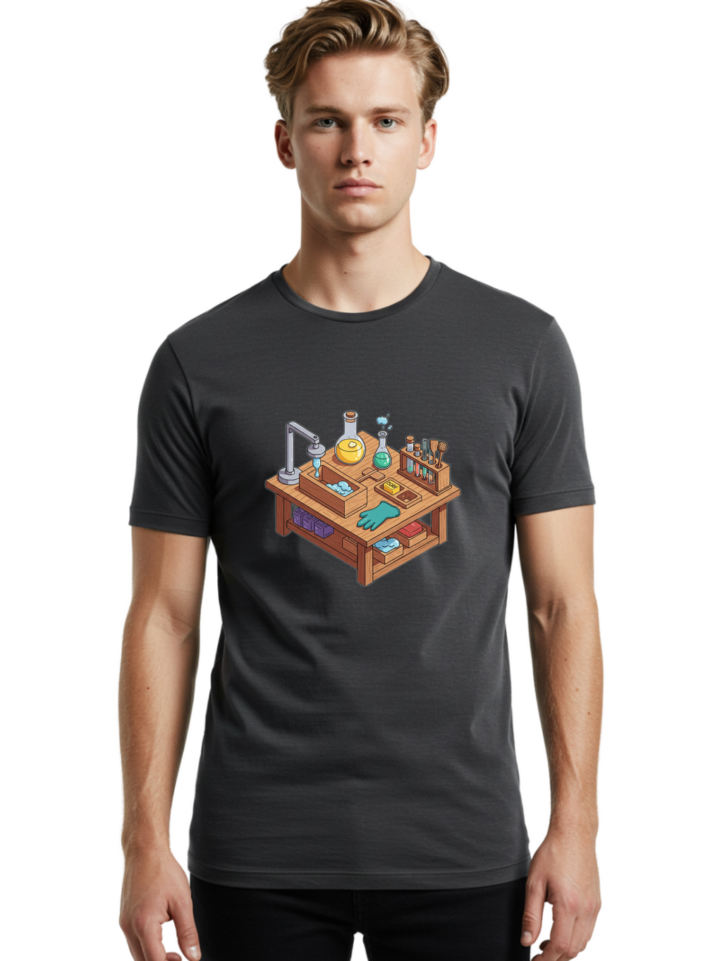 Lab-Workbench Men'S Graphic Tee, 100% Cotton, Comfortable Casual Summer Wear, Machine Washable, Vintage Camera, Old Camera, Antique Camera, Black Camera, Classic Photography, Photography Equipment, Nostalgic Device, Film Camera, Camera Art Baf179
