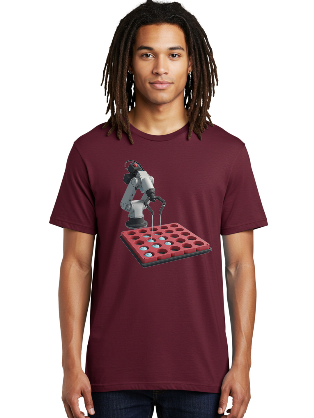 Laboratory-Robot-Arm Men'S Graphic Tee, 100% Cotton, Comfortable Casual Summer Wear, Machine Washable, Vintage Camera, Old Camera, Antique Camera, Black Camera, Classic Photography, Photography Equipment, Nostalgic Device, Film Camera, Baf180