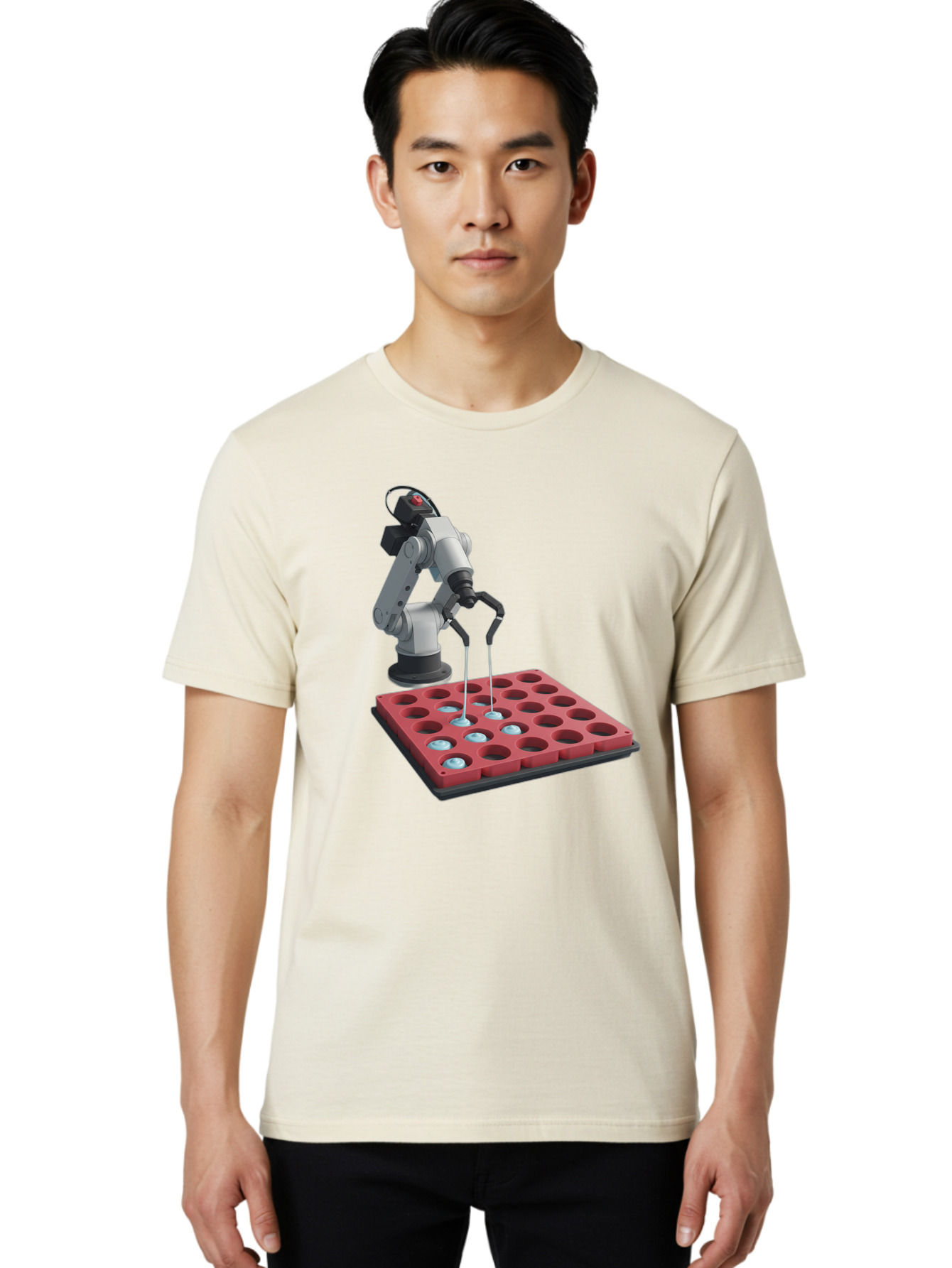 Laboratory-Robot-Arm Men'S Graphic Tee, 100% Cotton, Comfortable Casual Summer Wear, Machine Washable, Vintage Camera, Old Camera, Antique Camera, Black Camera, Classic Photography, Photography Equipment, Nostalgic Device, Film Camera, Baf180