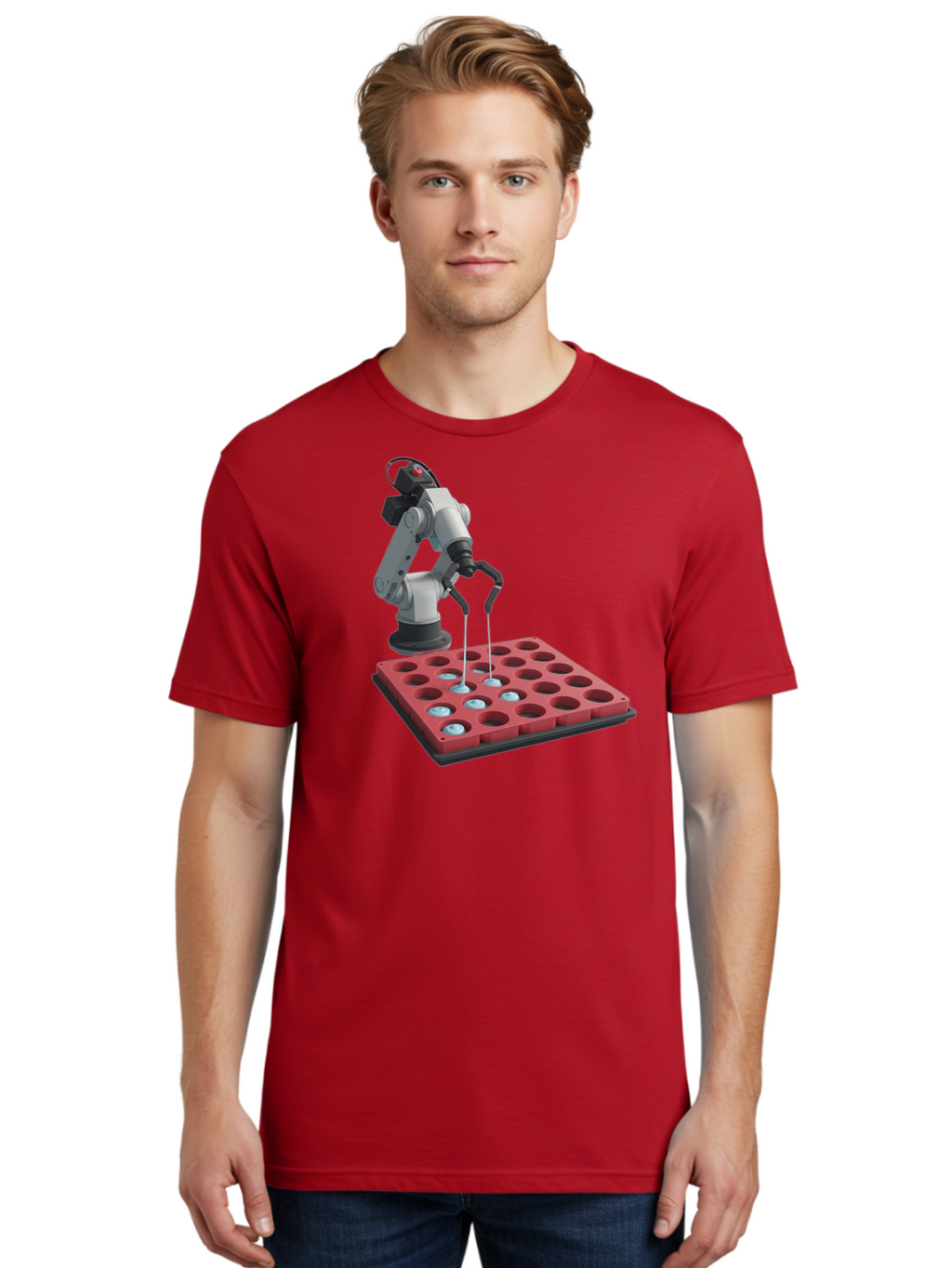 Laboratory-Robot-Arm Men'S Graphic Tee, 100% Cotton, Comfortable Casual Summer Wear, Machine Washable, Vintage Camera, Old Camera, Antique Camera, Black Camera, Classic Photography, Photography Equipment, Nostalgic Device, Film Camera, Baf180