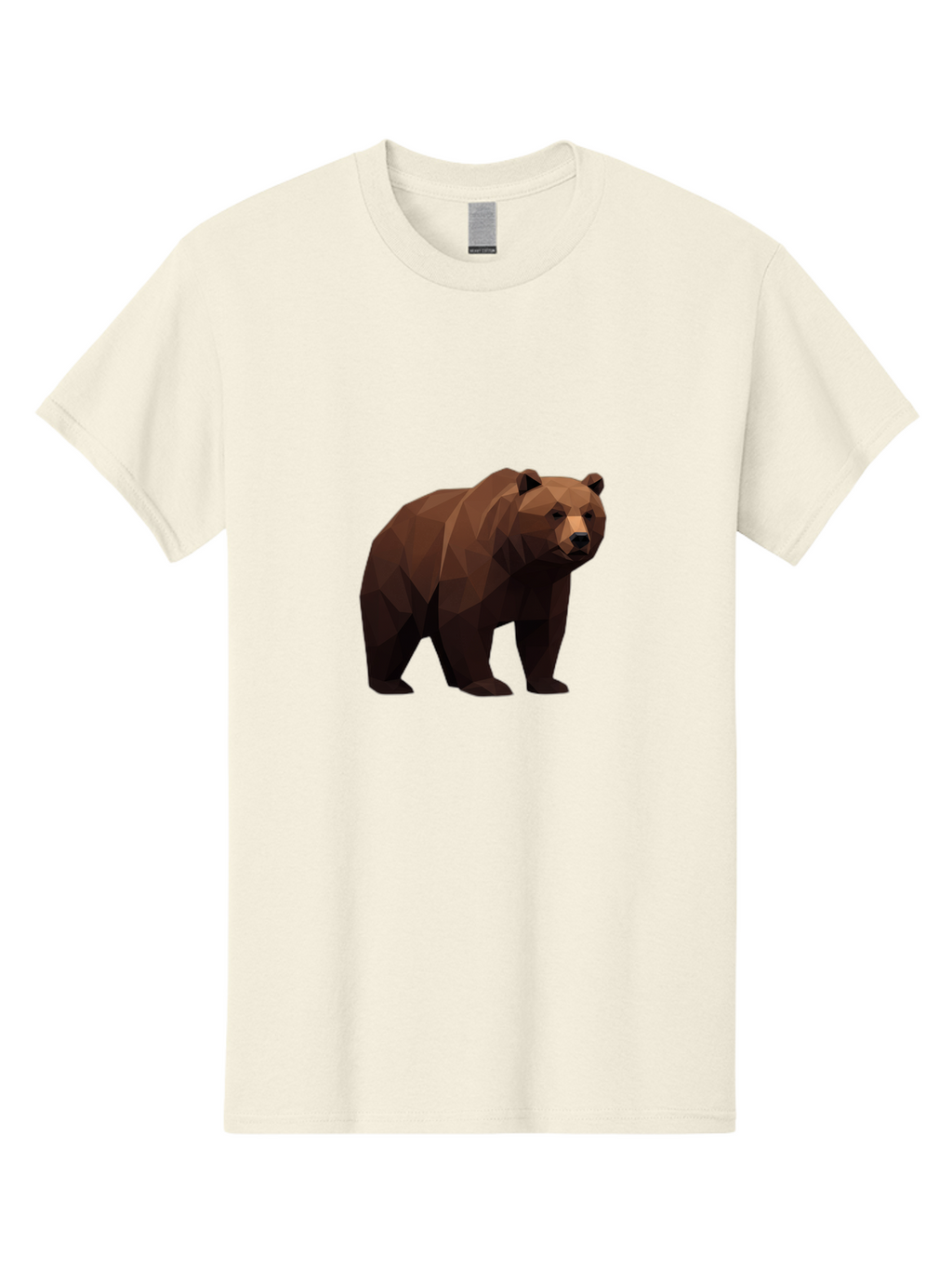 Low-Poly-Bear-4 Men'S Graphic Tee, 100% Cotton, Comfortable Casual Summer Wear, Machine Washable, Vintage Camera, Old Camera, Antique Camera, Black Camera, Classic Photography, Photography Equipment, Nostalgic Device, Film Camera, Camera Art Baf187