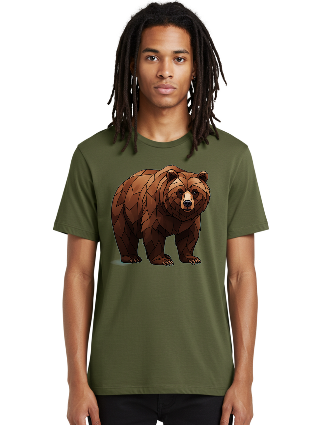 Low-Poly-Bear-7 Men'S Graphic Tee, 100% Cotton, Comfortable Casual Summer Wear, Machine Washable, Vintage Camera, Old Camera, Antique Camera, Black Camera, Classic Photography, Photography Equipment, Nostalgic Device, Film Camera, Camera Art Baf190