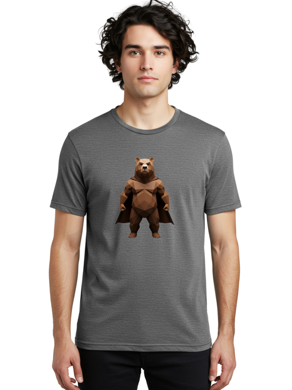 Low-Poly-Bear-Superhero Men'S Graphic Tee, 100% Cotton, Comfortable Casual Summer Wear, Machine Washable, Vintage Camera, Old Camera, Antique Camera, Black Camera, Classic Photography, Photography Equipment, Nostalgic Device, Film Camera, Baf191