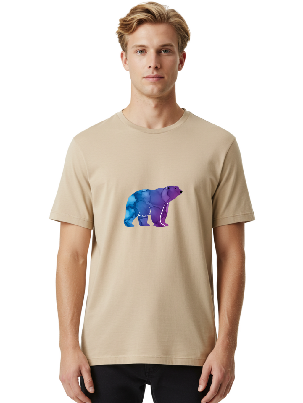 Low-Poly-Bear Men'S Graphic Tee, 100% Cotton, Comfortable Casual Summer Wear, Machine Washable, Vintage Camera, Old Camera, Antique Camera, Black Camera, Classic Photography, Photography Equipment, Nostalgic Device, Film Camera, Camera Art Baf192