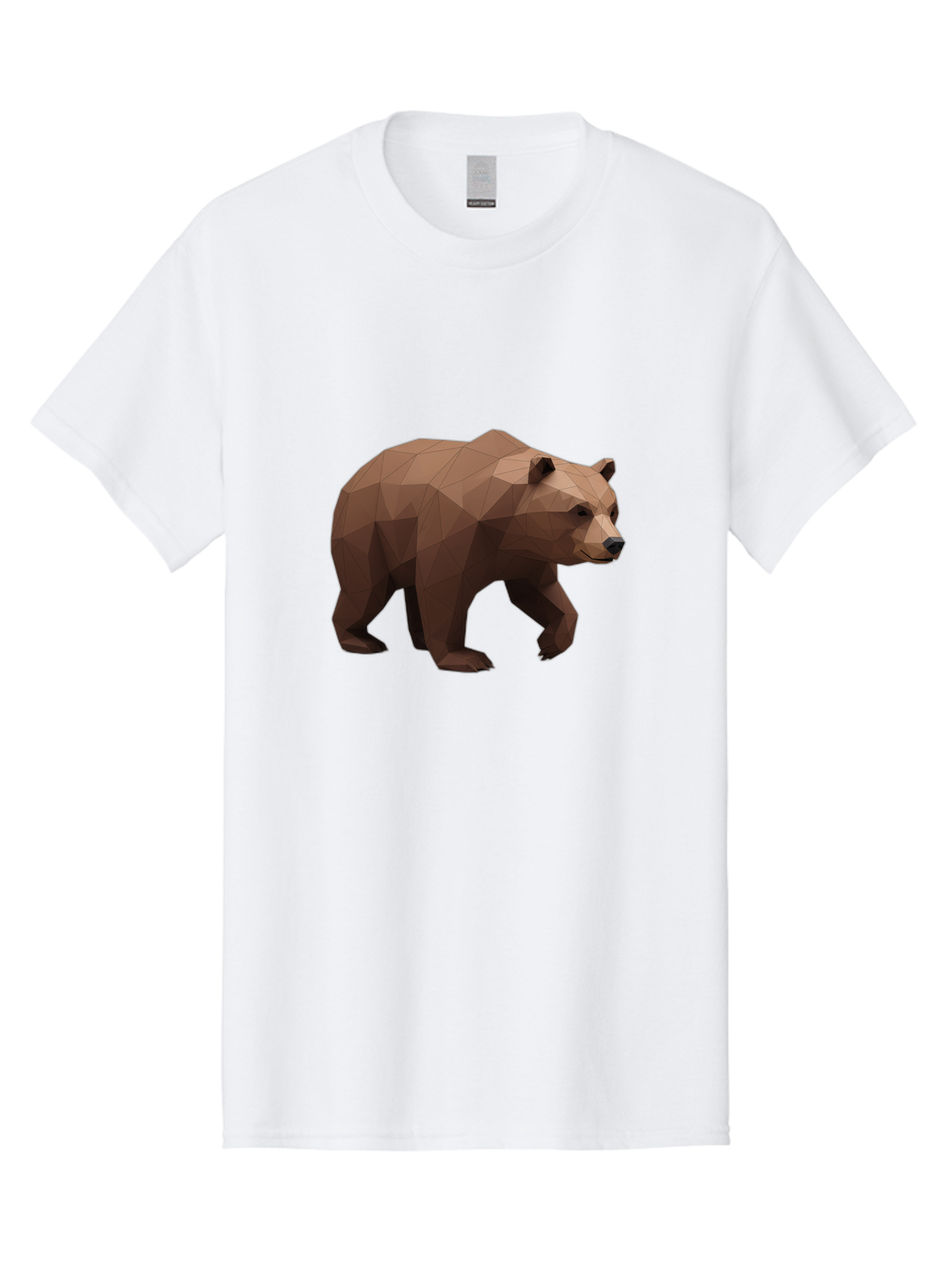 Low-Poly-Brown-Bear Men'S Graphic Tee, 100% Cotton, Comfortable Casual Summer Wear, Machine Washable, Vintage Camera, Old Camera, Antique Camera, Black Camera, Classic Photography, Photography Equipment, Nostalgic Device, Film Camera, Baf194