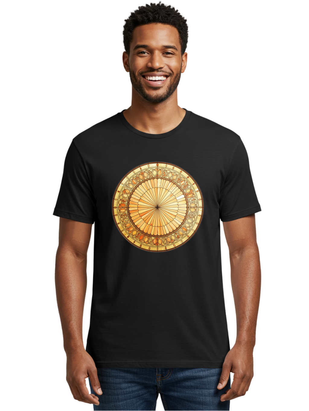 Mandala-Design Men'S Graphic Tee, 100% Cotton, Comfortable Casual Summer Wear, Machine Washable, Vintage Camera, Old Camera, Antique Camera, Black Camera, Classic Photography, Photography Equipment, Nostalgic Device, Film Camera, Camera Art Baf200