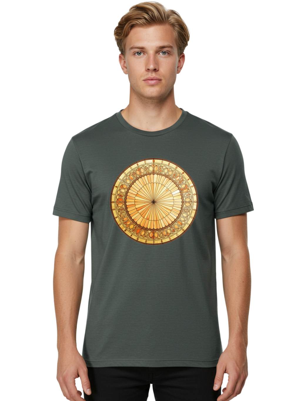 Mandala-Design Men'S Graphic Tee, 100% Cotton, Comfortable Casual Summer Wear, Machine Washable, Vintage Camera, Old Camera, Antique Camera, Black Camera, Classic Photography, Photography Equipment, Nostalgic Device, Film Camera, Camera Art Baf200